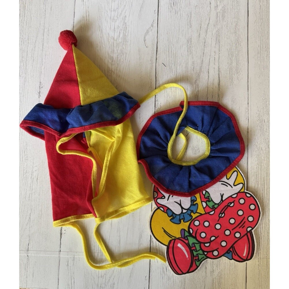 BABY/INFANT COSTUME LIL’ CLOWN BONNET & BIB VERY CUTE!